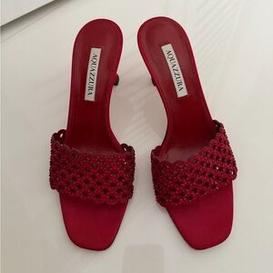 Aquazzura - Red Mules - 38.5